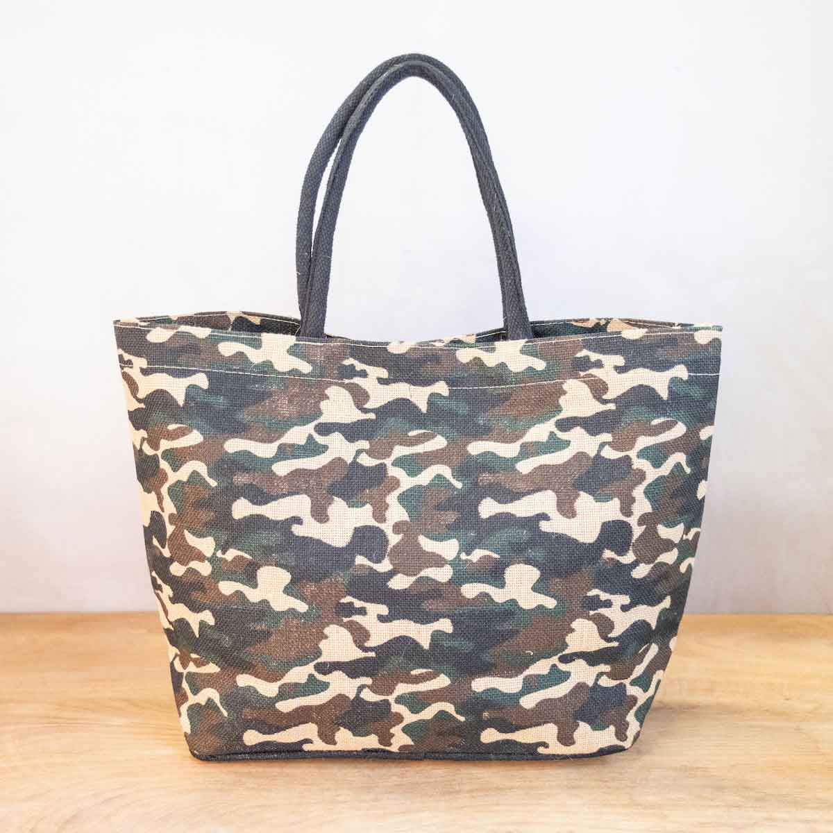 Camo Tote Bag in Green/Brown | The Royal Standard