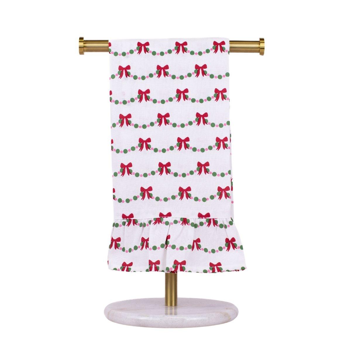 Royal Standard Bow Garland Ruffle Hand Towel - Thumbnail 2