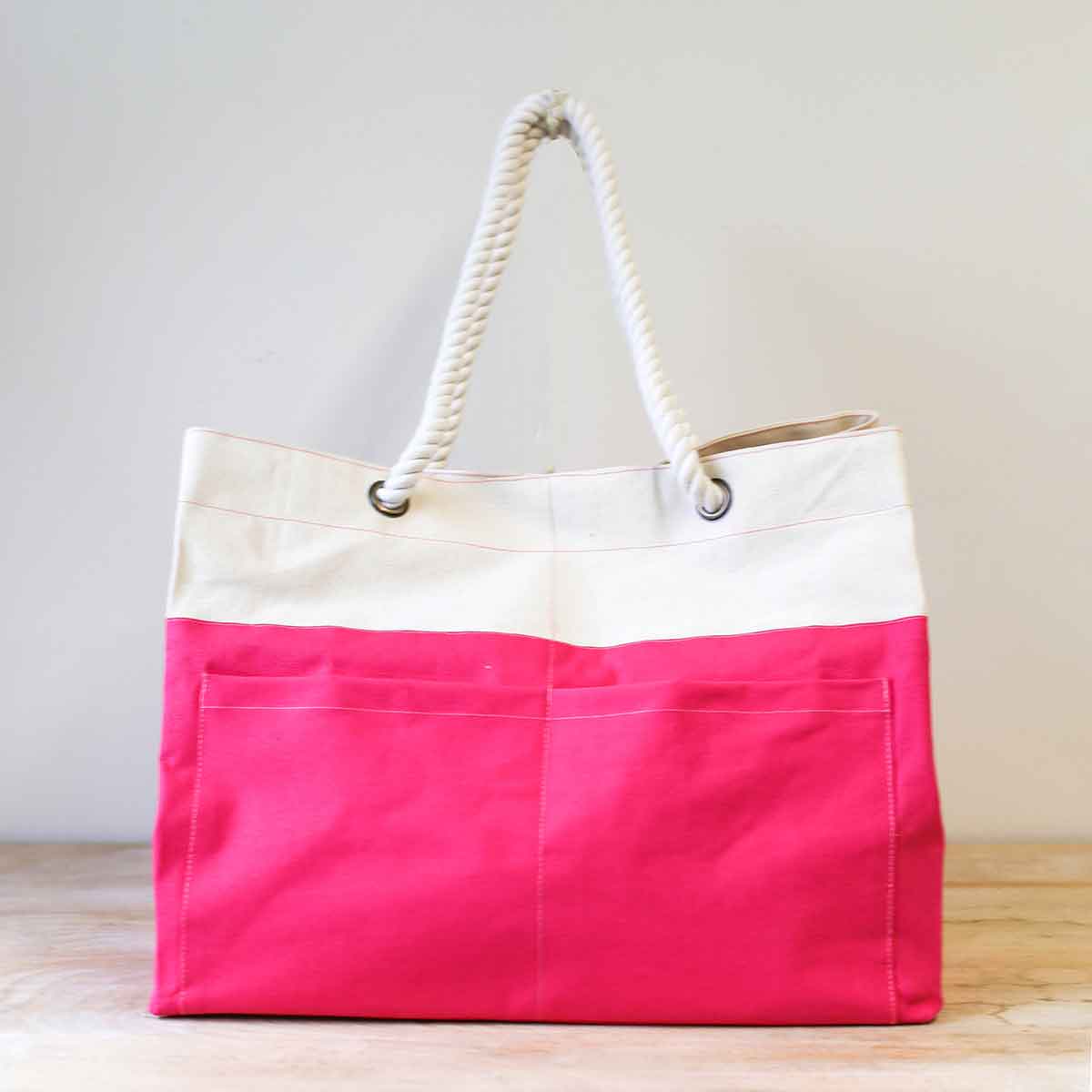 canvas beach tote