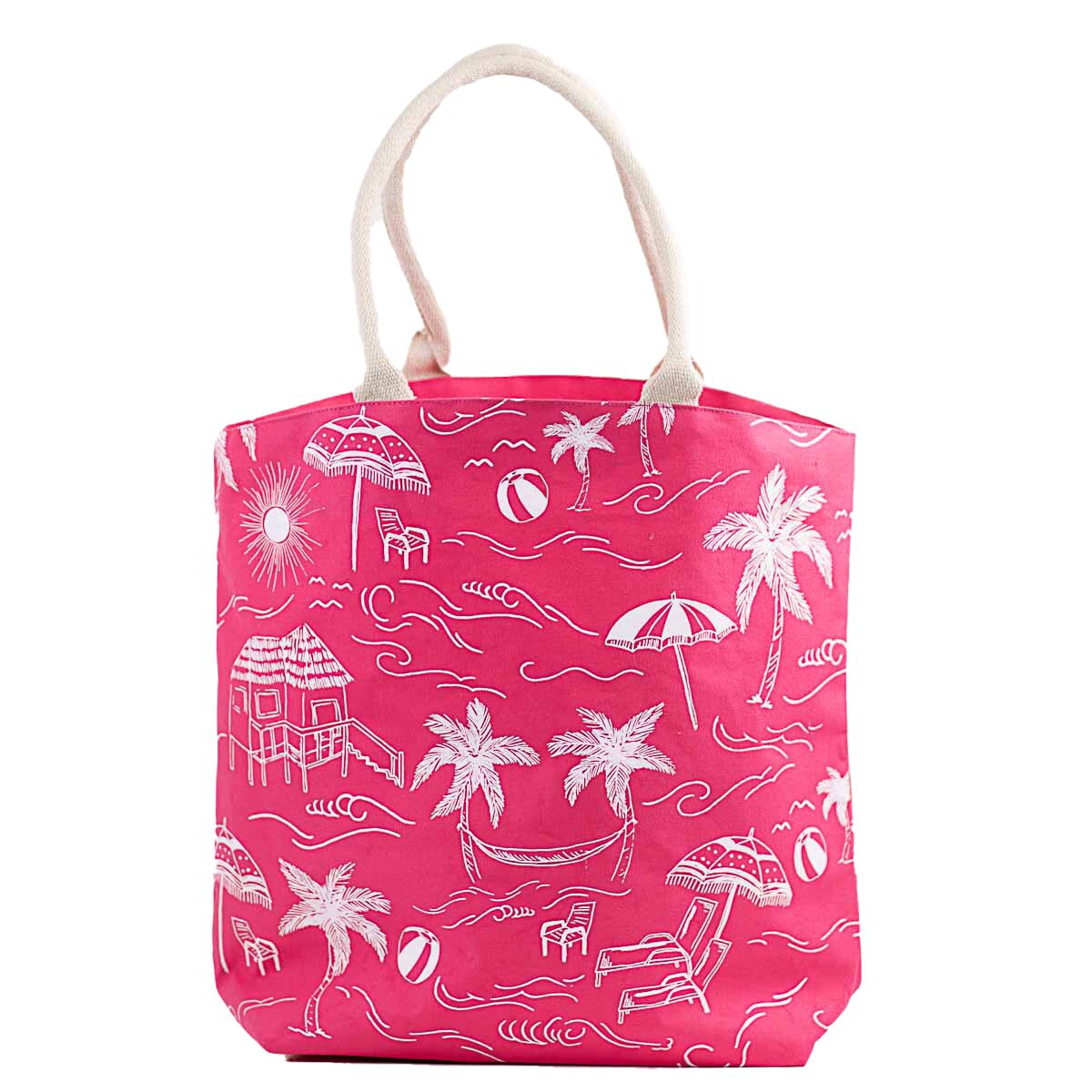 Sandy Point Tropic Tote in Hot Pink| The Royal Standard
