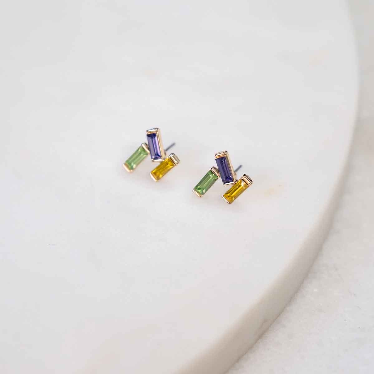 royal standard mardi gras earrings
