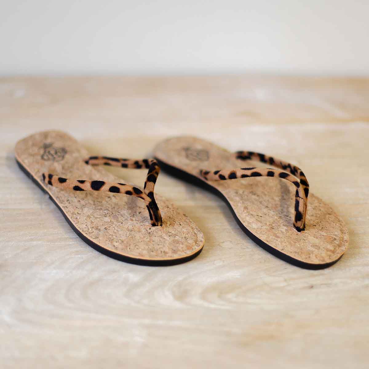 leopard flip flops