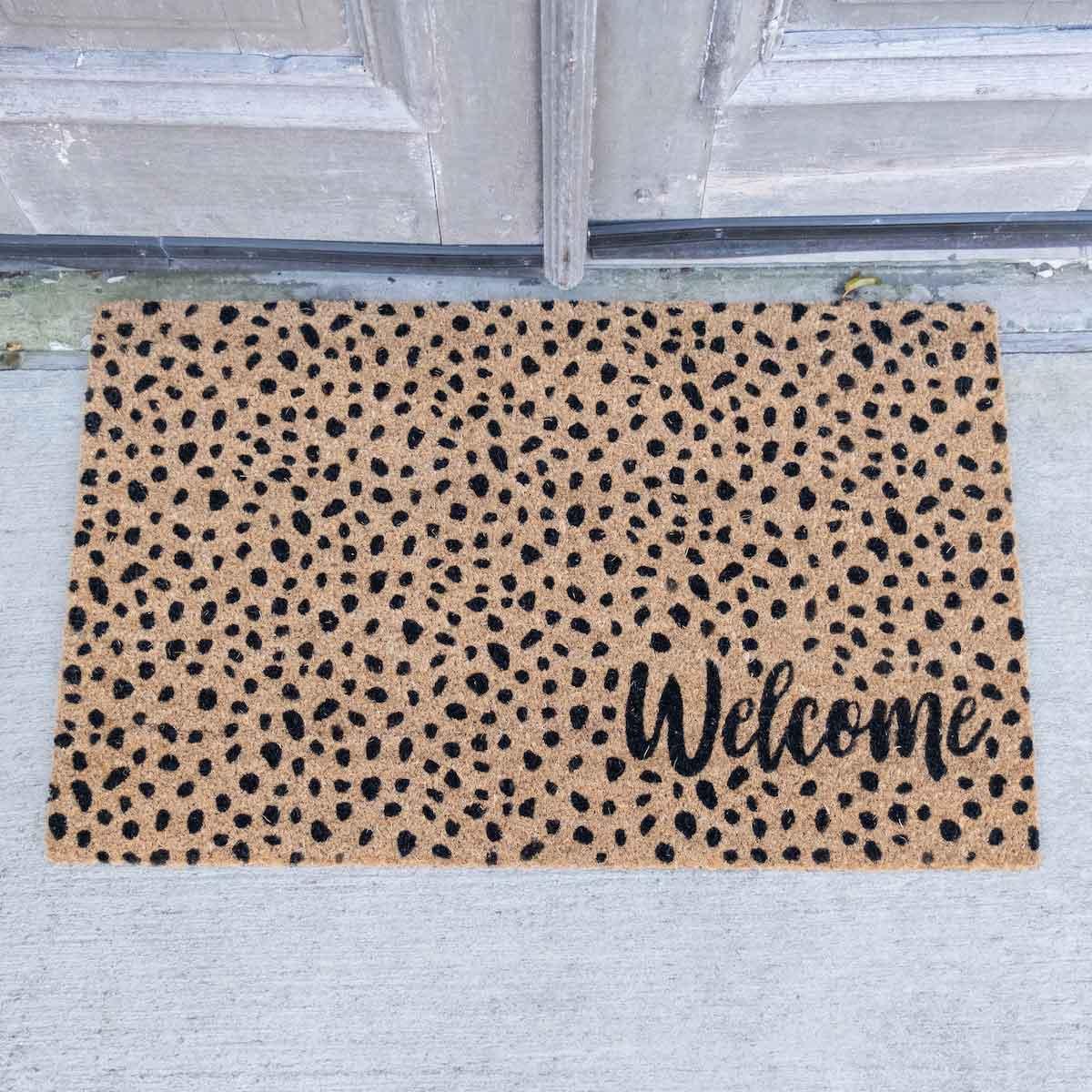 Welcome Cheetah Doormat Welcome Cheetah Doormat