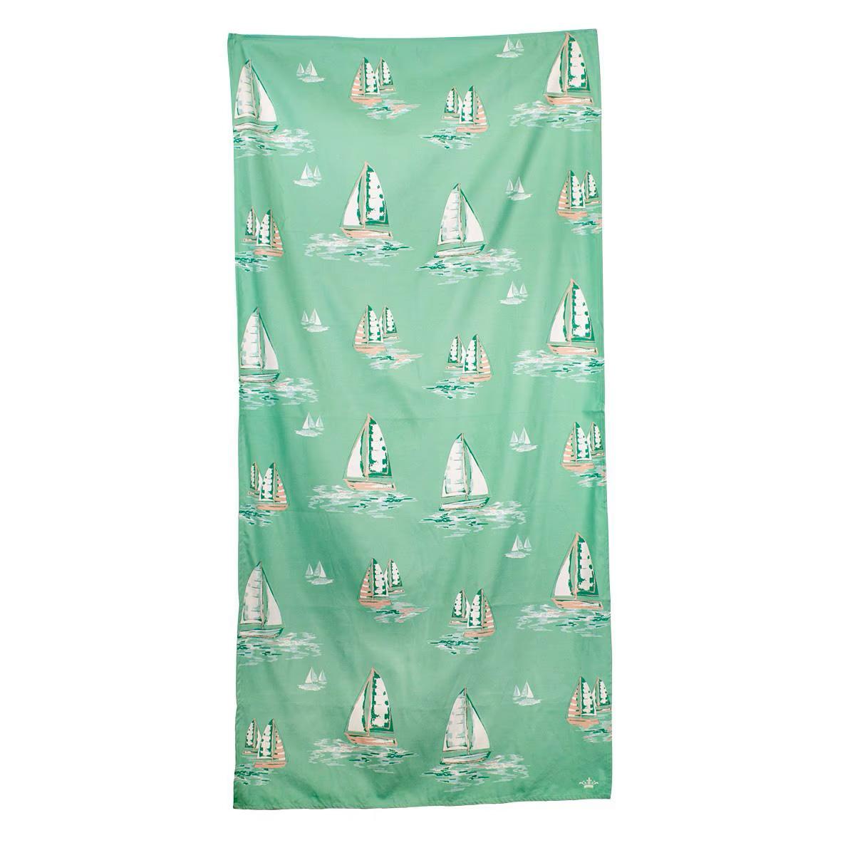 Sail Away Sailboat Quick Dry Microfiber Beach Towel