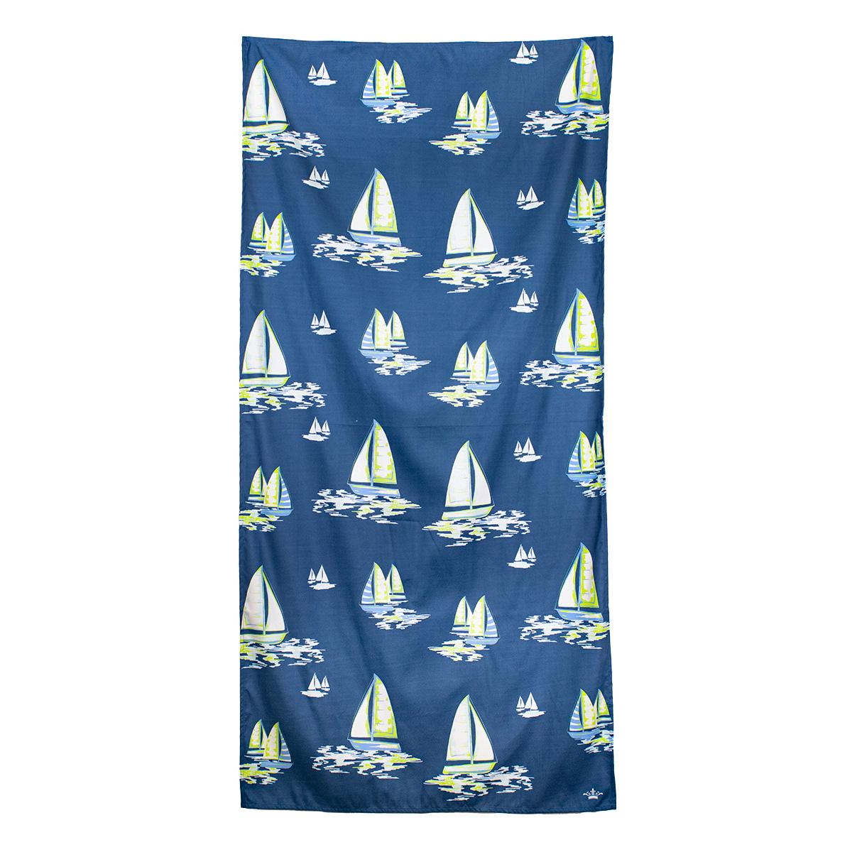 The Royal Standard Sail Away Sailboat Beach Towel - Thumbnail 3