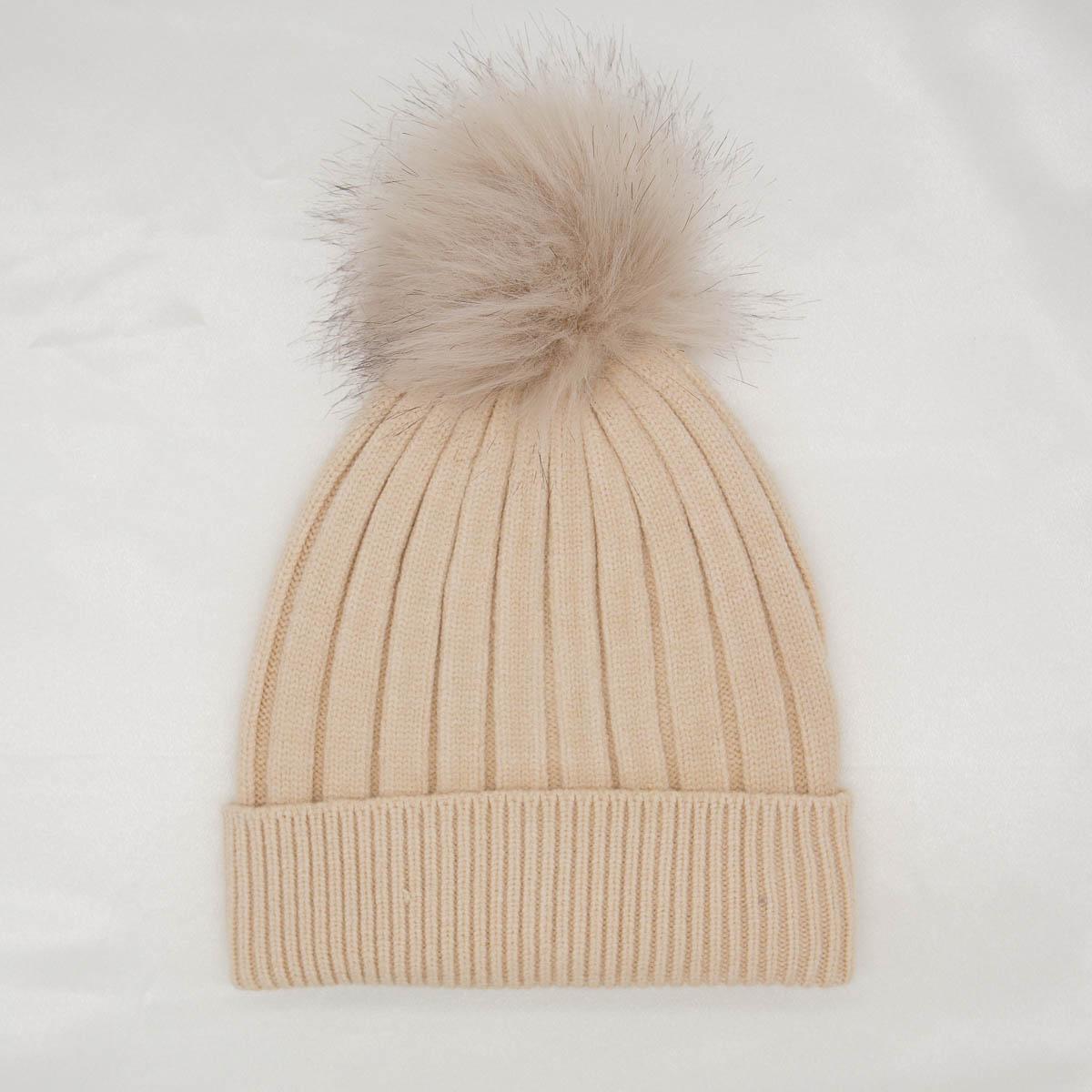 Jordan Pom-Pom Beanie in Cream | The 