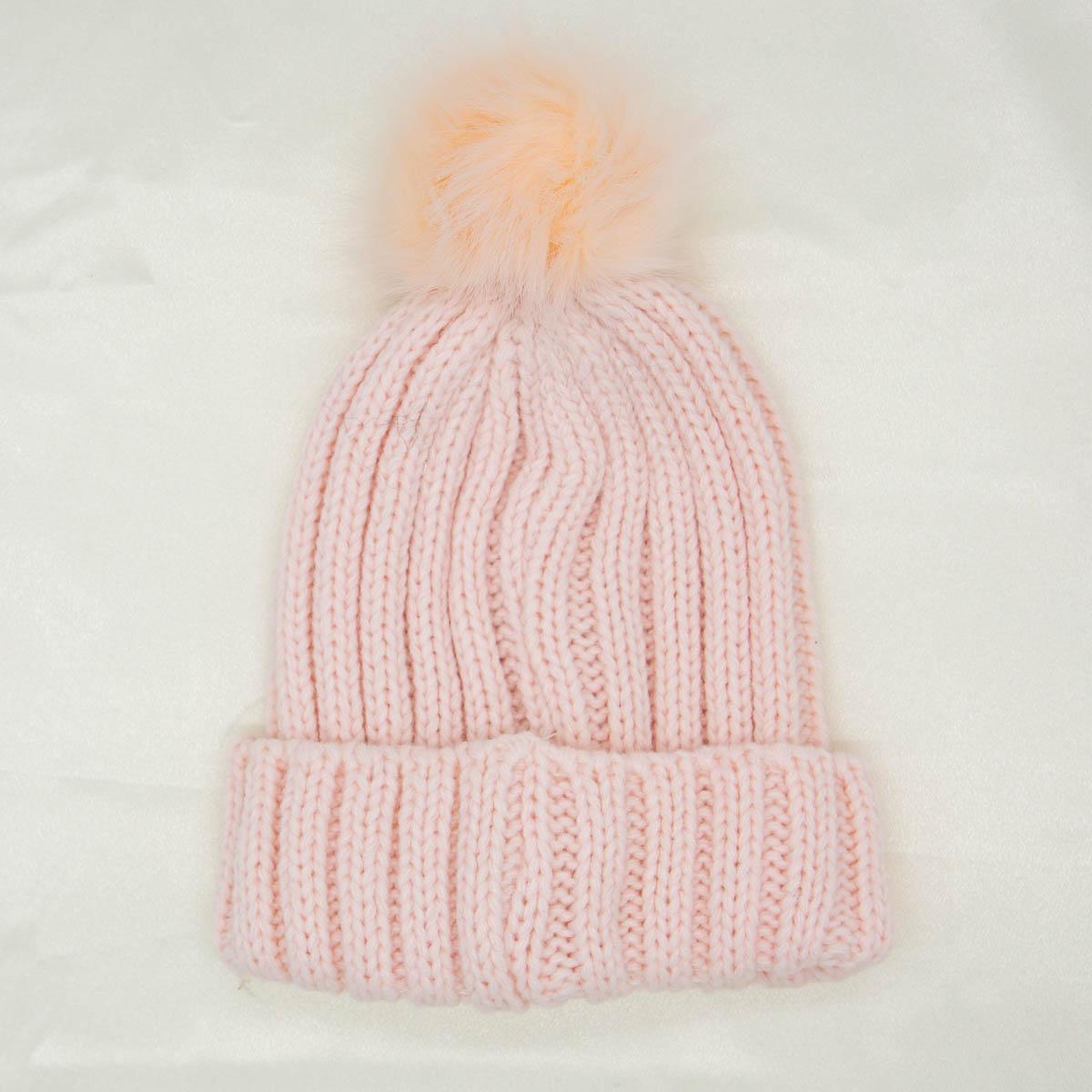 Juliette Pom-Pom Beanie in Light Pink 