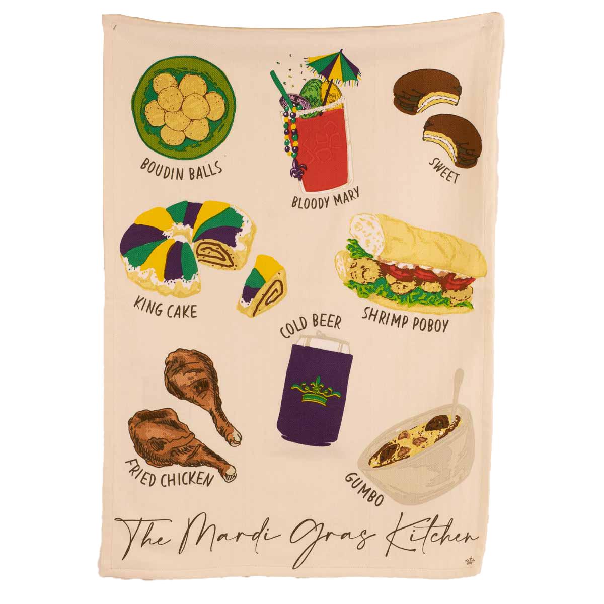 The Royal Standard Mardi Gras Kitchen Hand Towel