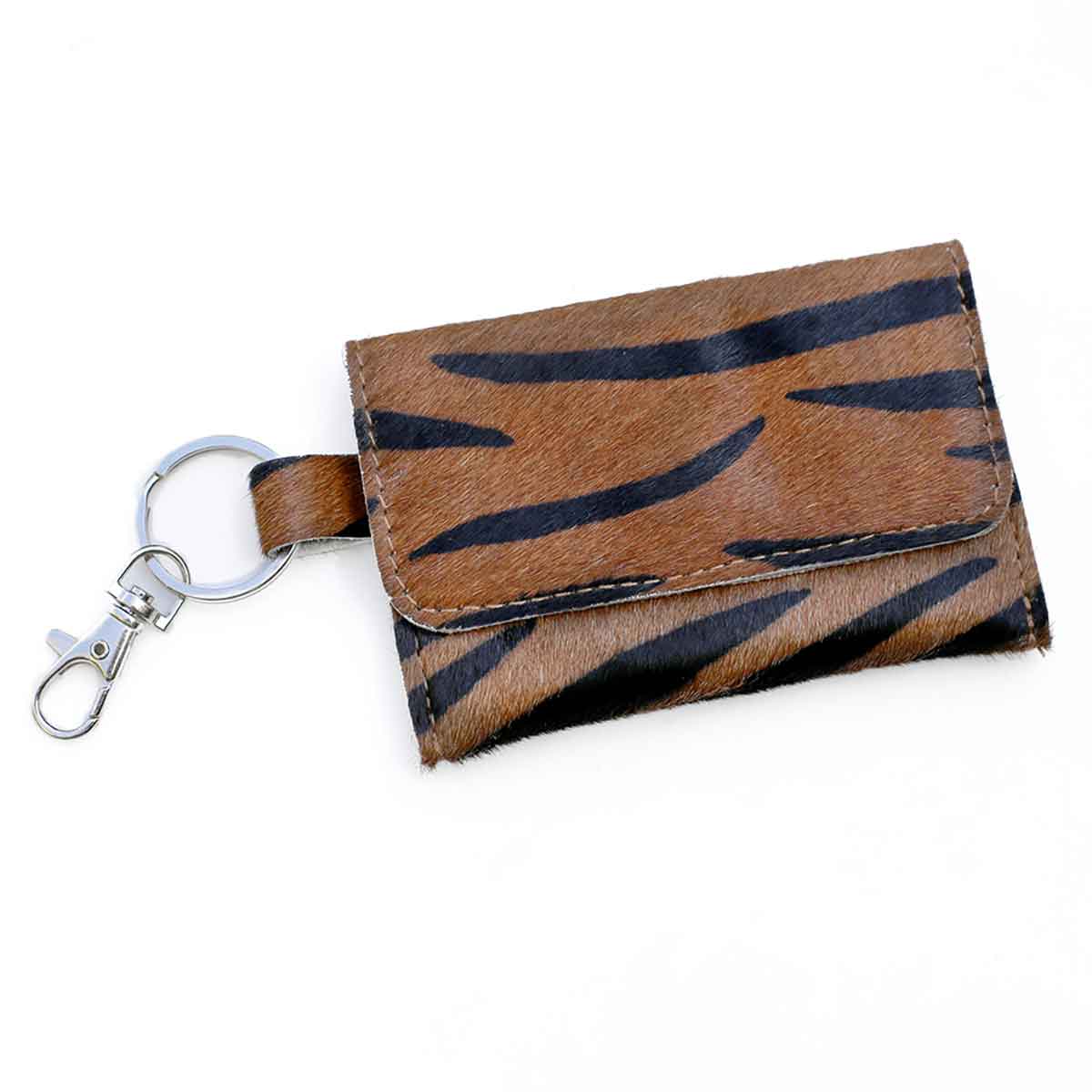 Royal Standard Texas Speckled Metallic Leather Keychain Clip