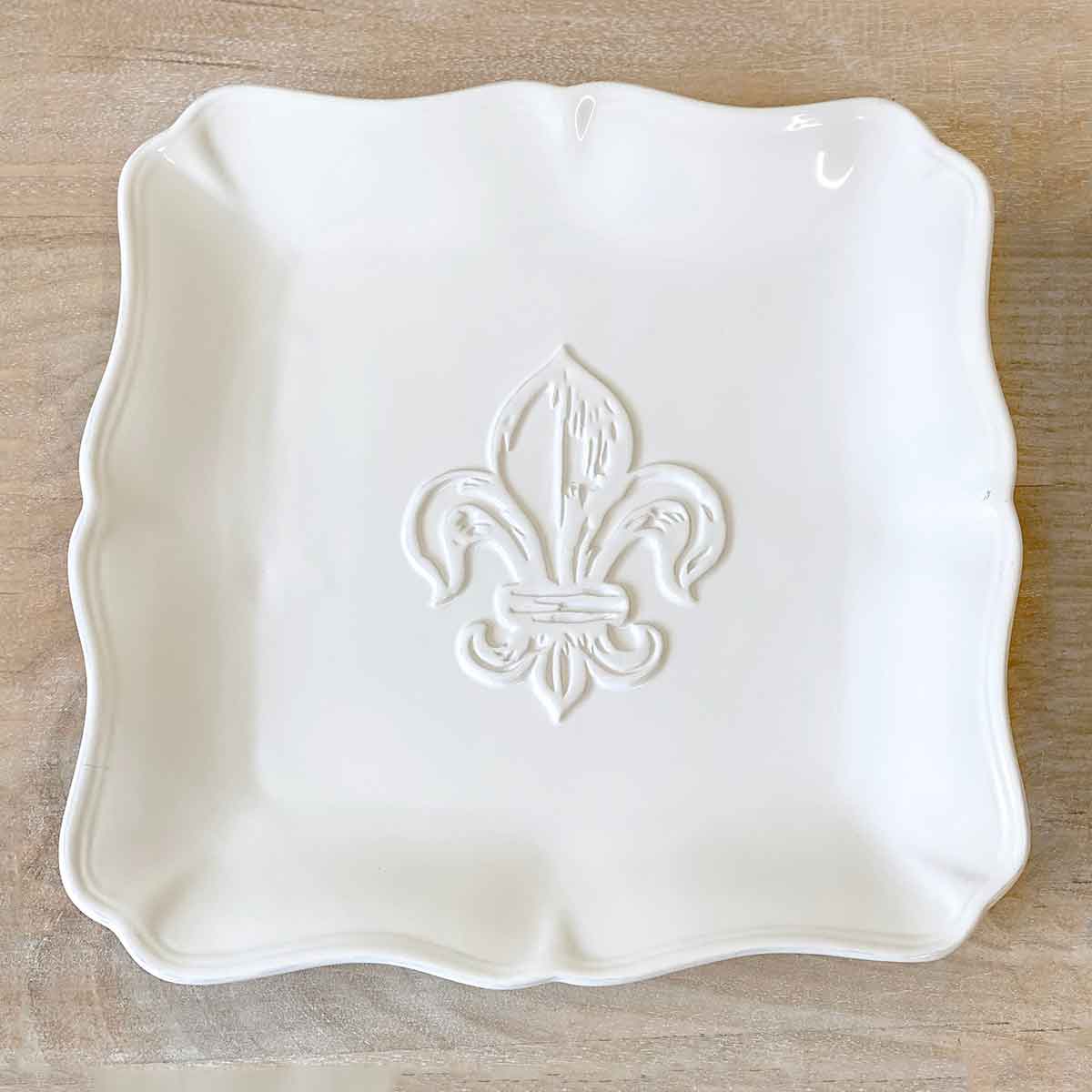 Fleur de Lis Embossed Platter The Royal Standard