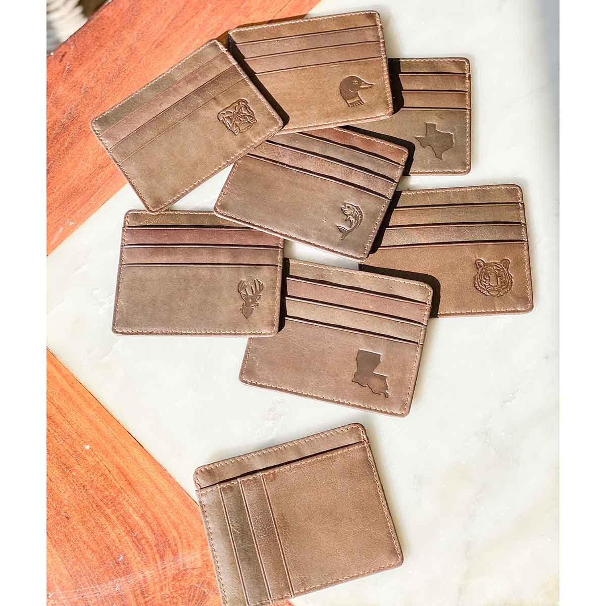 Keychain - Rectangle - Crawfish - Leather Keychain - Rectangle - Crawfish - Leather