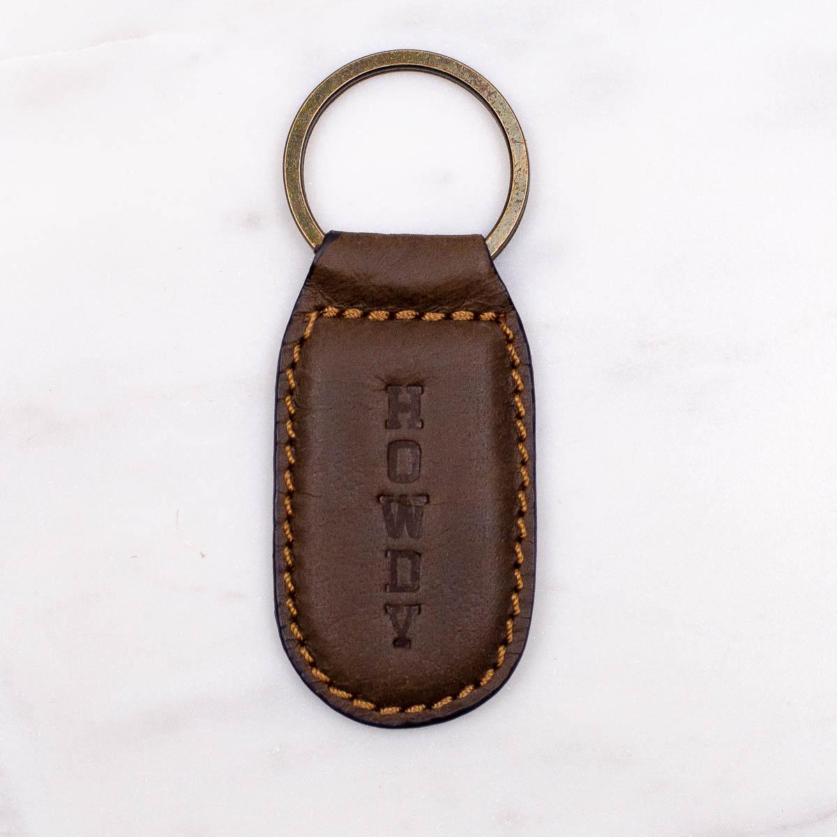 Keychain - Rectangle - Crawfish - Leather Keychain - Rectangle - Crawfish - Leather
