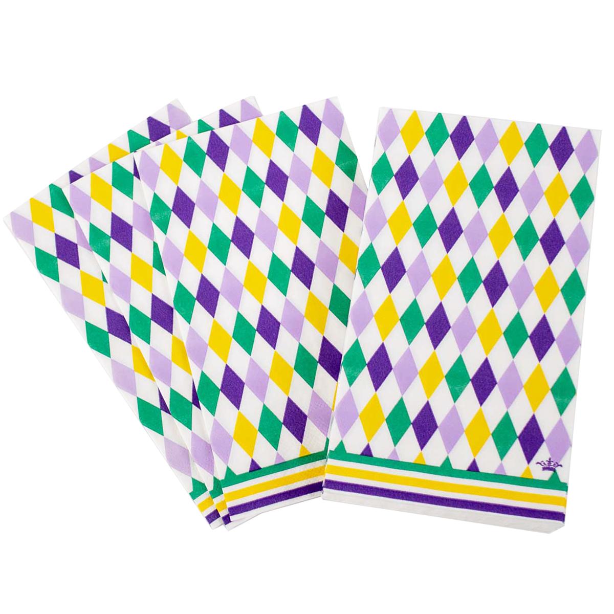 Mardi Gras Harlequin Guest Napkins - Thumbnail 2