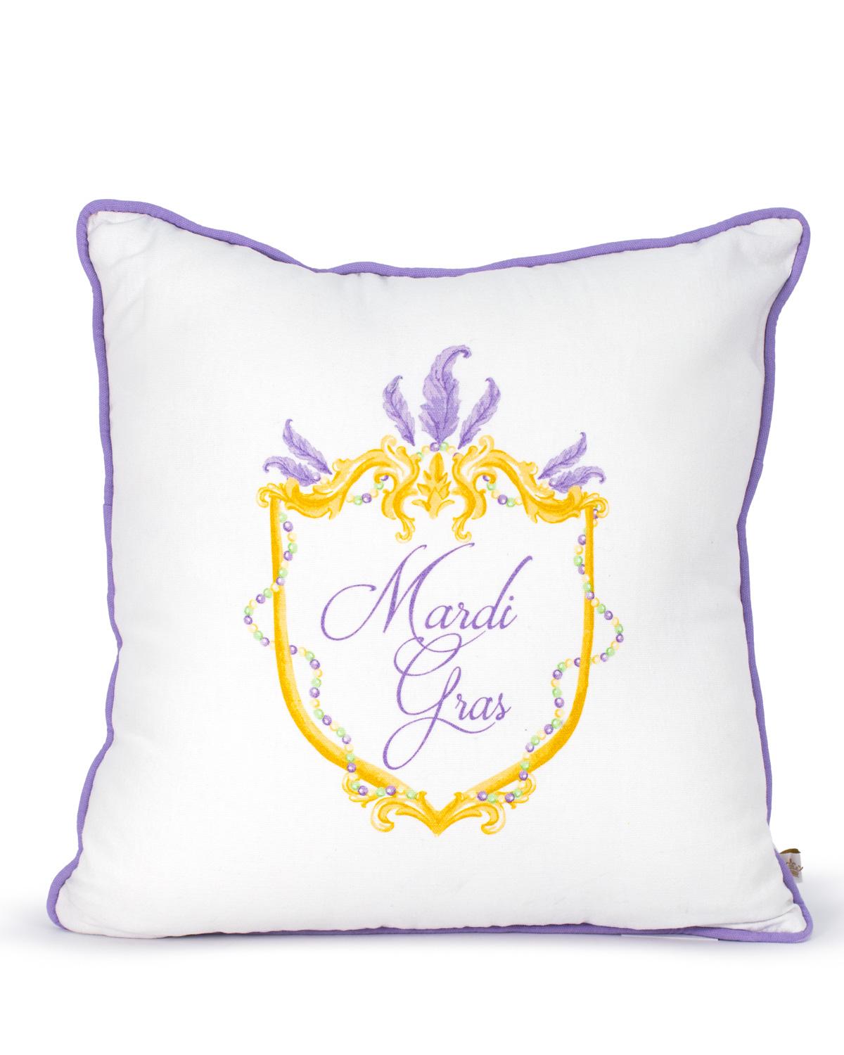 The Royal Standard Mardi Gras Crest Pillow - Thumbnail 3