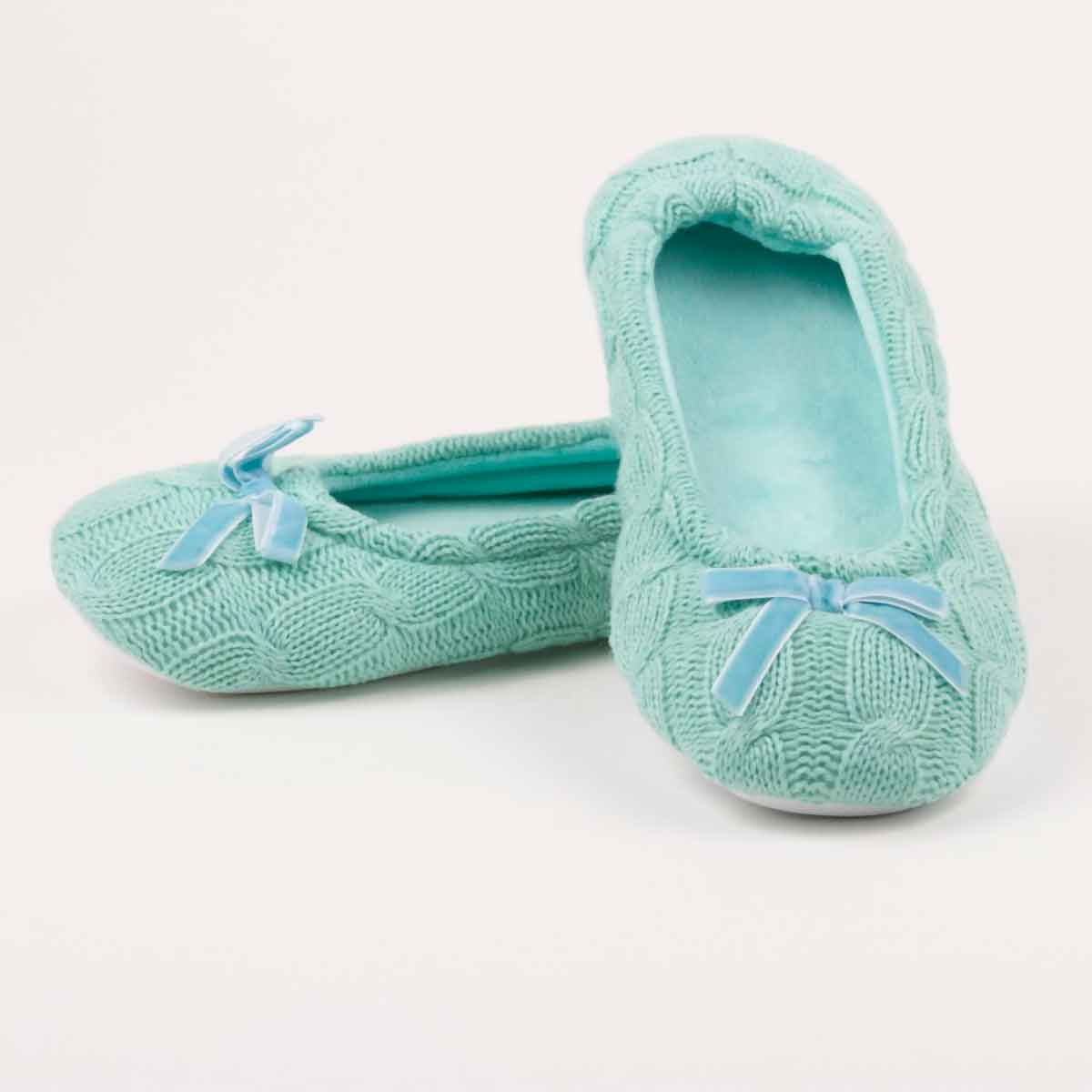 teal ballet slippers
